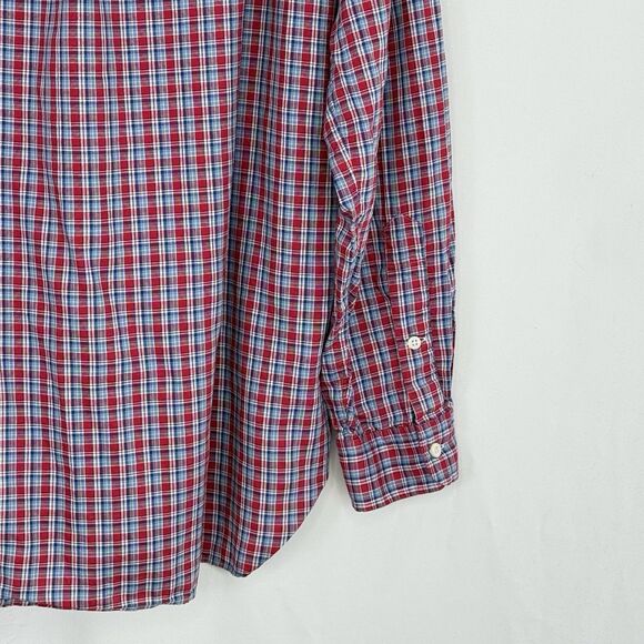Polo Ralph Lauren Classic Fit Red Plaid Blue Pony Performance Shirt Mens XL - Picture 6 of 16